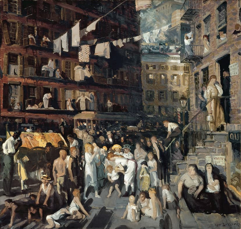George Bellows, Cliff Dwellers, 1913. Los Angeles County Museum of Art.